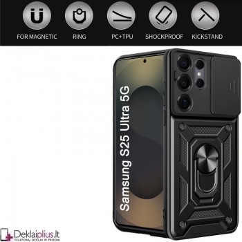 5in1 smūgiams atsparus dėklas su žiedu ir kameros apsauga (Samsung Galaxy S25 Ultra) 5in1 smūgiams atsparus dėklas su žiedu ir kameros apsauga (Samsung Galaxy S25 Ultra)